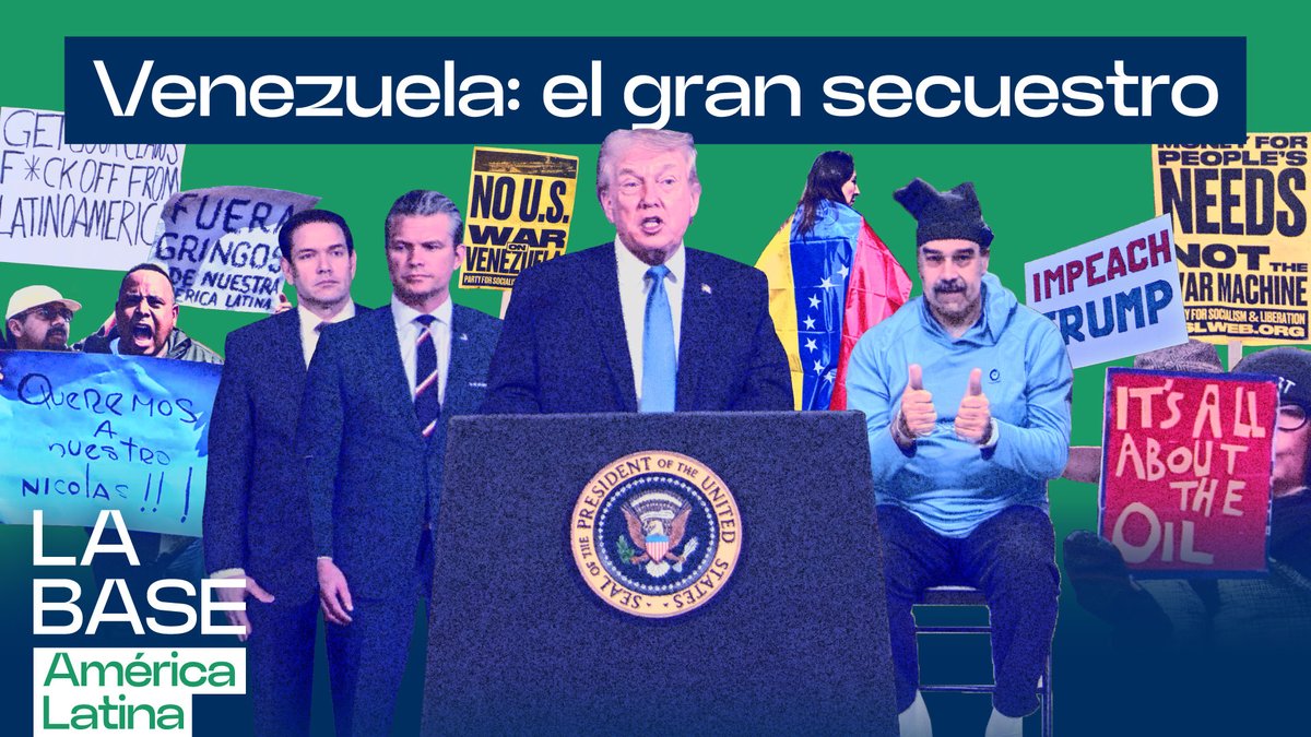 🔴 ¡EN VIVO AHORA!

🇻🇪🇺🇸 Hoy, en el programa especial de La Base América Latina, analizamos un punto de no retorno para la región: EE. UU. bombardeó Caracas y secuestró al presidente venezolano.

Con @Inafinogenova, @MarcoTeruggi y Estefanía Veloz, desmontamos la operación