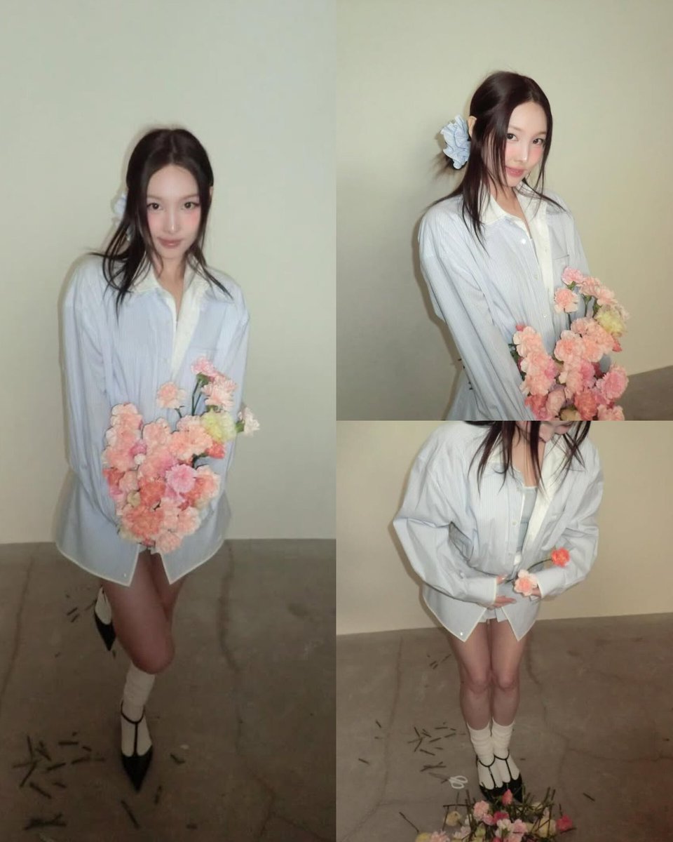 nayeonpopbase's tweet image. prettiest girl and prettiest flowers 💐