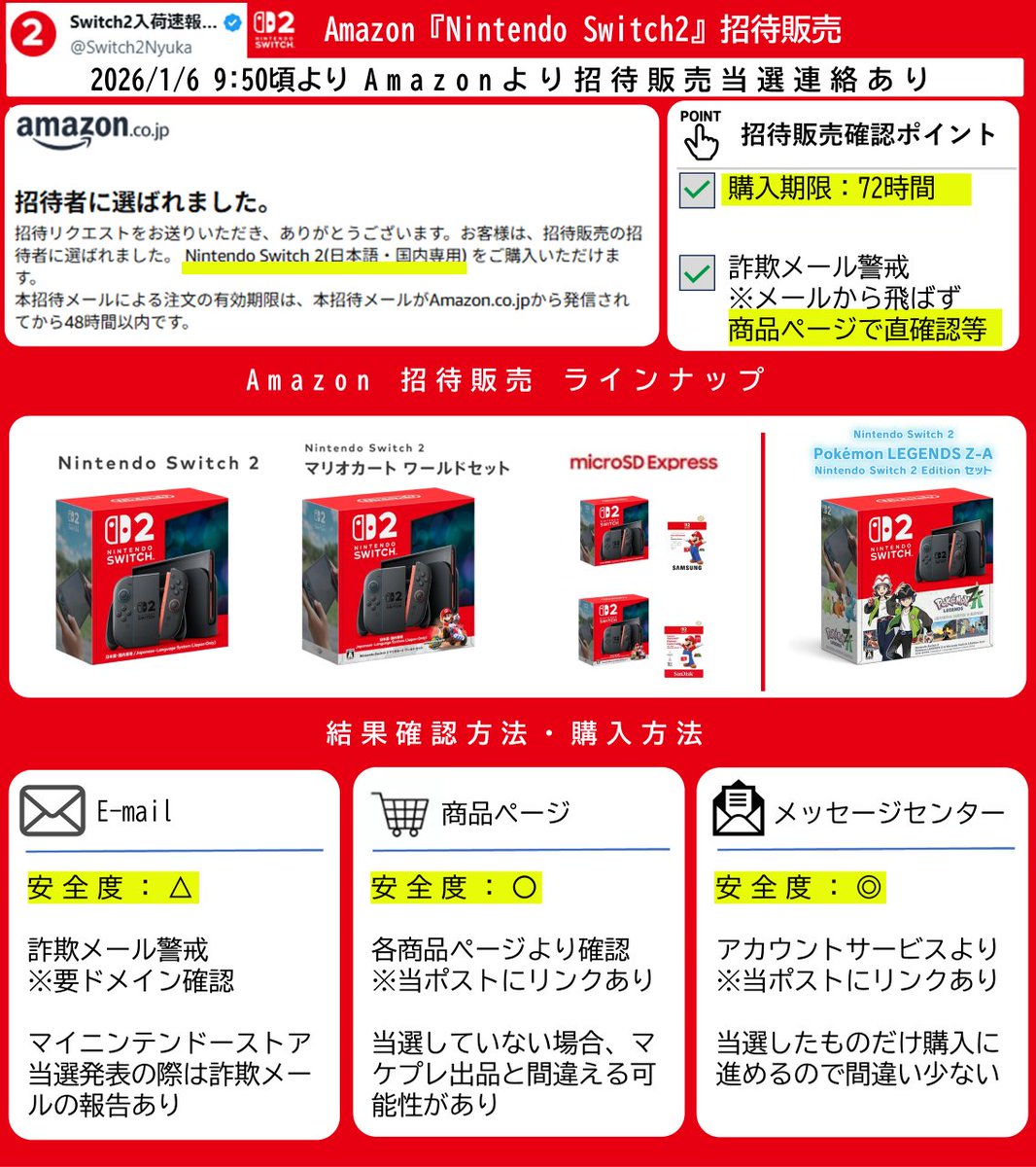 Switch2入荷速報@ニンテンドースイッチ2速報！ (@Switch2Nyuka