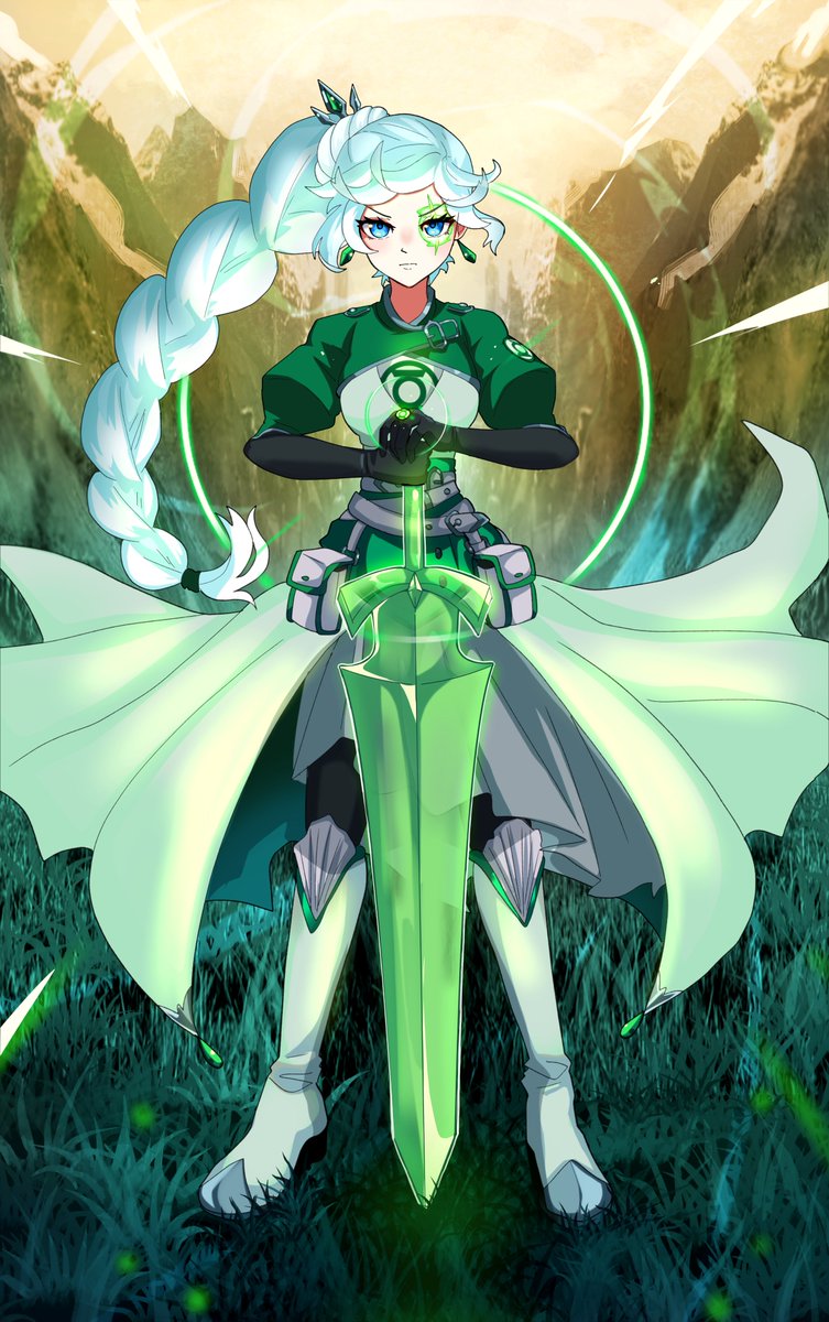 PokeSEGA64's tweet photo. In Brightest Day, here is Snow White!

The ever-talented @Mikururun once again indulges my commission as I present another RWBY Lantern! This time, Weiss Schnee as a Green Lantern! A Huntress with the will to overcome!

#RWBY #RWBYfanart #WeissSchnee  #DC #DCComics #GreenLantern https://t.co/wL5Uvvnnms