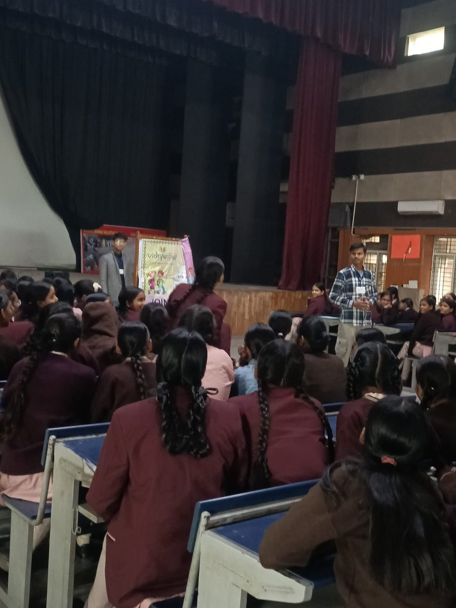 Career counseling session was held under Vidhyanjali conducted at GGSSS Shahbad Daulatpur for xi class (all sections) by DTU students