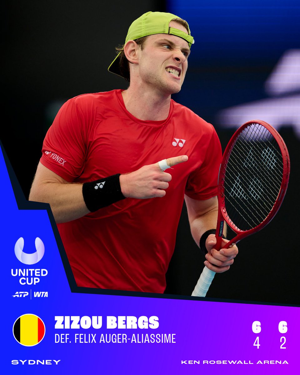 UnitedCupTennis's tweet photo. Strong from Zizou 😤

Bergs takes down World No. 5 Auger-Aliassime on KRA 🏟️ https://t.co/M01tMuMyZB