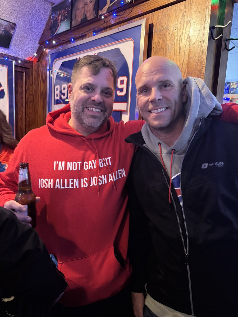 At the final bills home game I was able to meet Brian Moorman. The greatest Bills punter ever. <a href="/PatMcAfeeShow/">Pat McAfee</a>