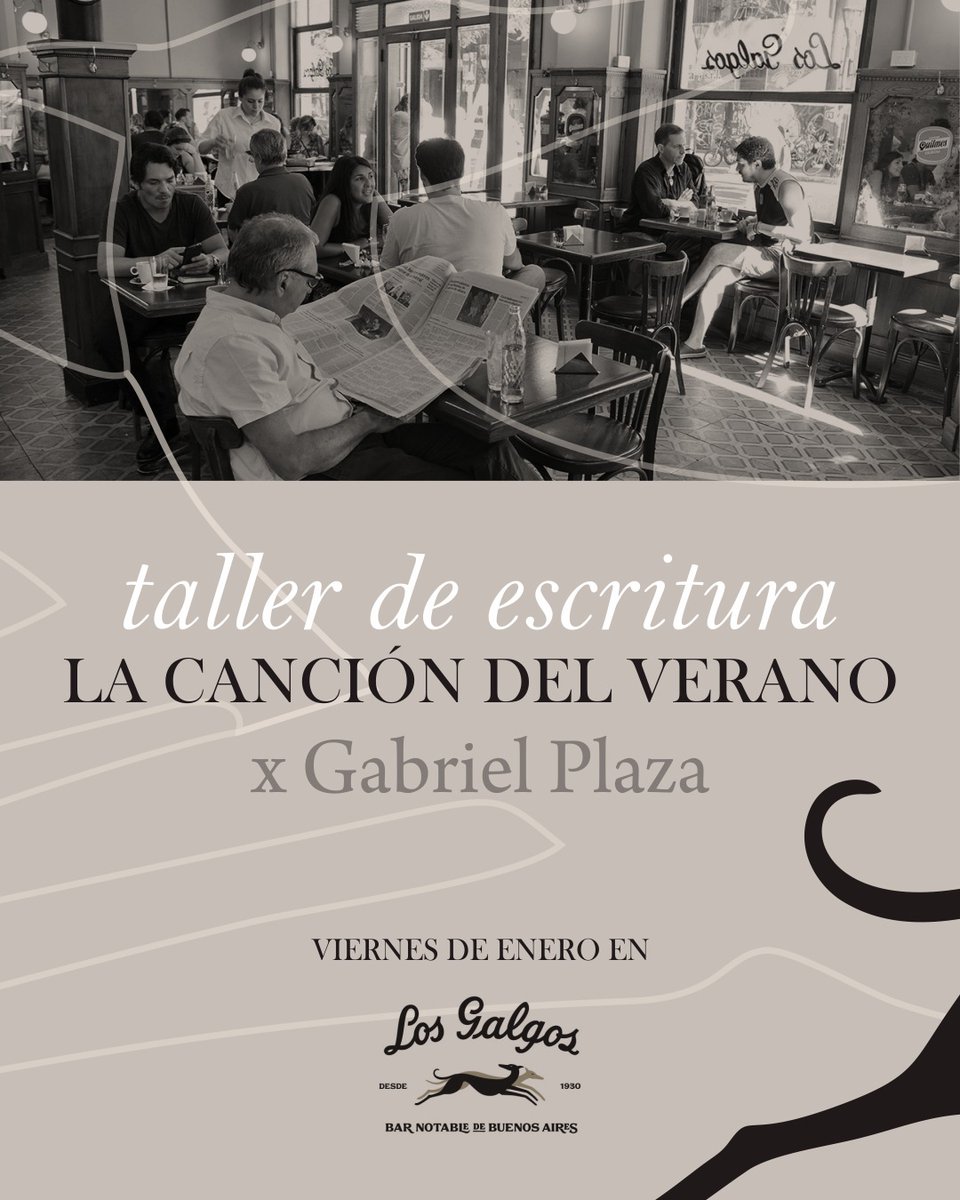 gabyplaza's tweet image. Escritura, discos, lectura, café y vermú en @LosGalgosBar. Un buen plan para el verano. Viernes de 16 a 18 en enero. Info: gabyplaza89@gmail.com