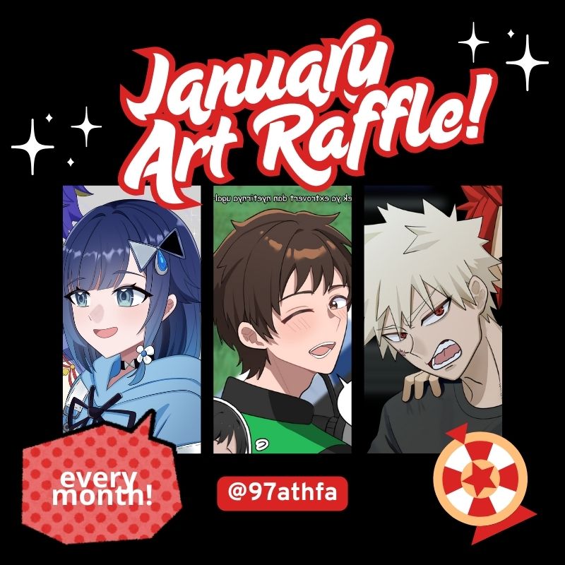 97Athfa's tweet image. ✨JANUARY ART RAFFLE !! ✨
I’m picking 1 winners to get a bust-up anime style drawing (any pose you like 

How to join:
1️⃣ Follow me
2️⃣ Repost this
3️⃣ Comment or drop your OC below

Don’t miss your chance for FREE custom art 🖌️
Good luck everyone!!
#smallartist  #artraffle