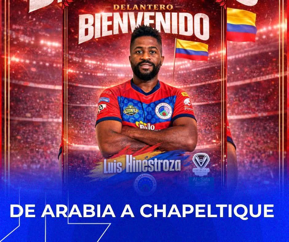 El turbito Hinestroza vuelve al fútbol salvadoreño para sumarse a las filas de CD Cacahuatique