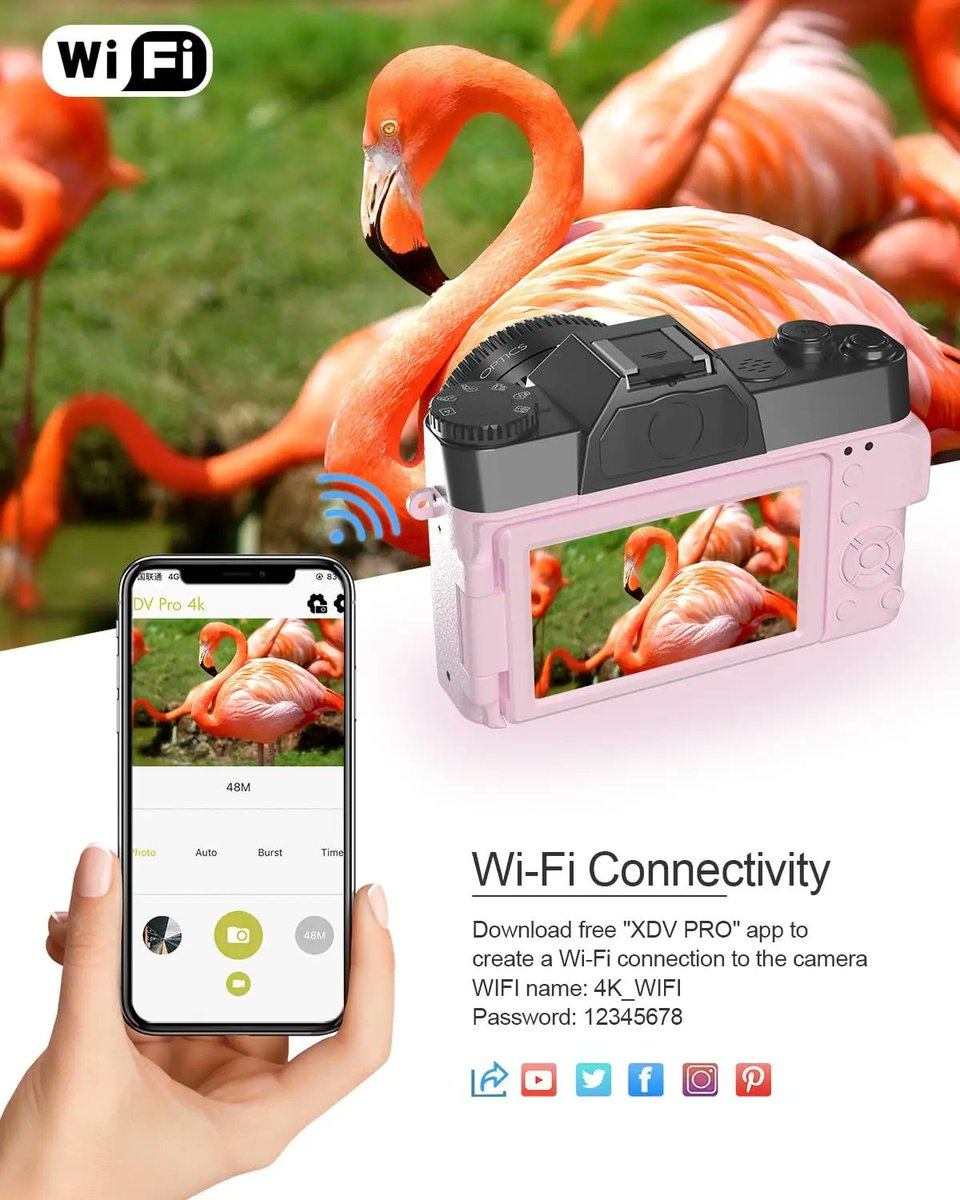 Câmera Digital VJIANGER 2024 - 56MP 4K para Fotografia,Dimensões do Produto4,3 x 2,96 x 1,2 POLEGADAS ,  
clique no link : magazineluiza.com.br/camera-digital…