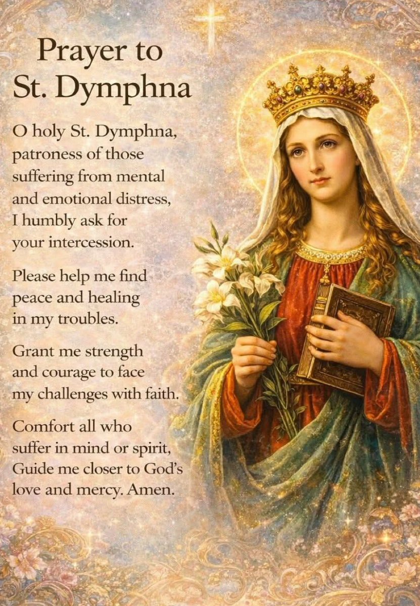 GrainneMcD92925's tweet image. Patron Saint of mental heath, emotional distress and sleep disorders. 🕊️