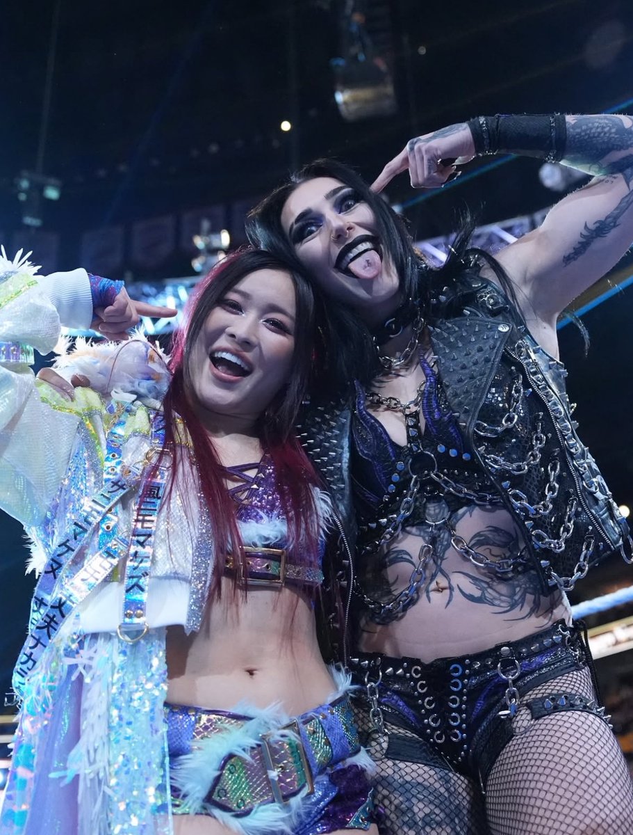 Rhea Ripley & IYO SKY WWE Womens Tag Team Champions