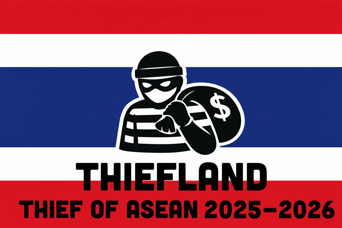 SaravyP63648's tweet photo. @OkenwaCrypto1 Thiefland 
Thief of Asean 2025-2026
#Thailand  #laos  #Myanmar #malaysia #phillipines https://t.co/BwUa6plozH