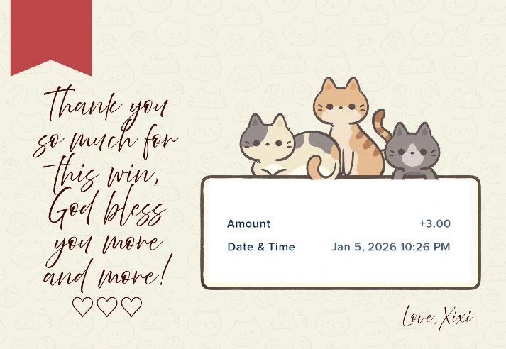 allyshaee_'s tweet photo. 💌Price Received!(⁠๑⁠˙⁠❥⁠˙⁠๑⁠)

Yayy 2nd vouch , but first ever win sa palaro ni @snuipd @kioskui HAHAHA Tysmmm, here's to more wins and more blessings come your way.✨

 #slipsofnathan, #gamesofnathan  #thanghulu  ^_^ https://t.co/iPs5AkRC6h