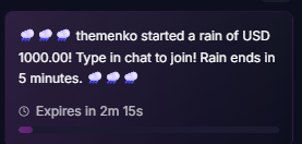 if you're not in Gambulls chat you're a freak lol.

Thousands given out daily in rain these days 🫡