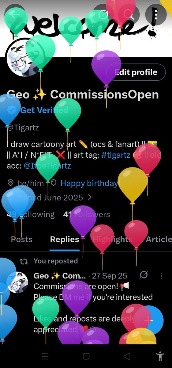 Tigartz's tweet photo. BALLOONS! 🎈 https://t.co/n4Pu16T1PB