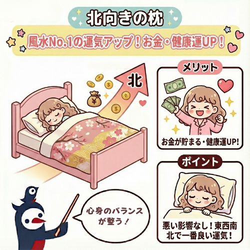 sumatori_'s tweet photo. 頭を向けて寝てはいけない方角はある？🧭
【枕の向き】風水上で見る効果をまとめました💡 https://t.co/plcmMuoXew
