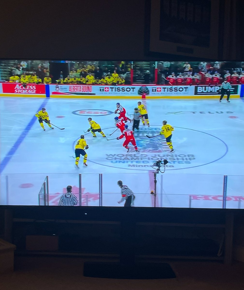 The 2026 World Junior Hockey Championship game is underway #SWECZH #IIHF