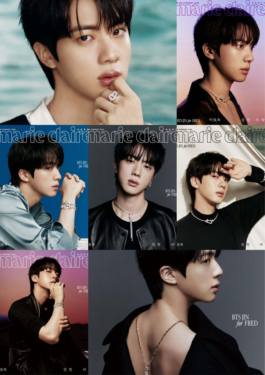 全7種の表紙のキムソクジンさん！ 美しすぎて見惚れてしまうよ 本当に