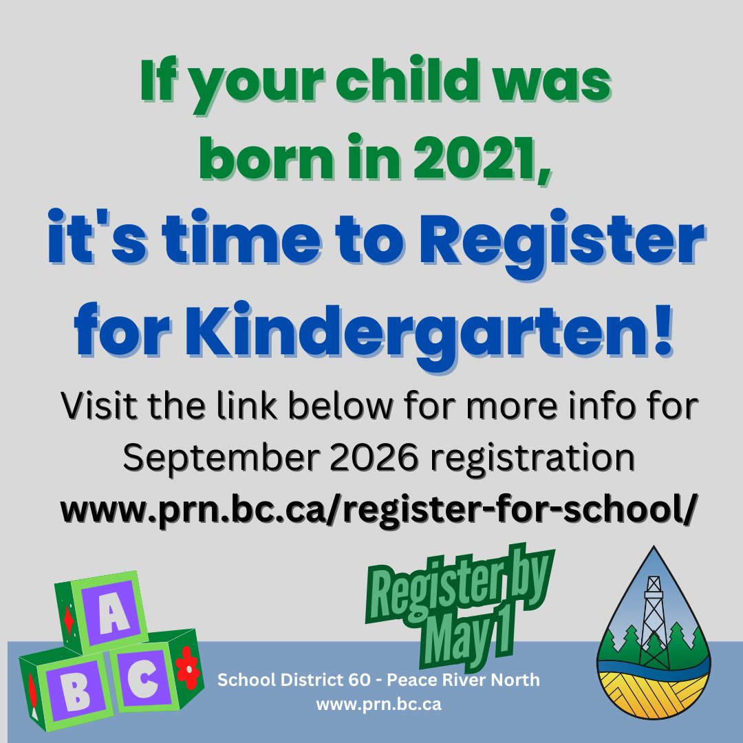 sd60's tweet photo. Was your child born in 2021? It's time to register for kindergarten! https://t.co/enHdaBHUvm #sd60 https://t.co/Ryjm1AZT1A