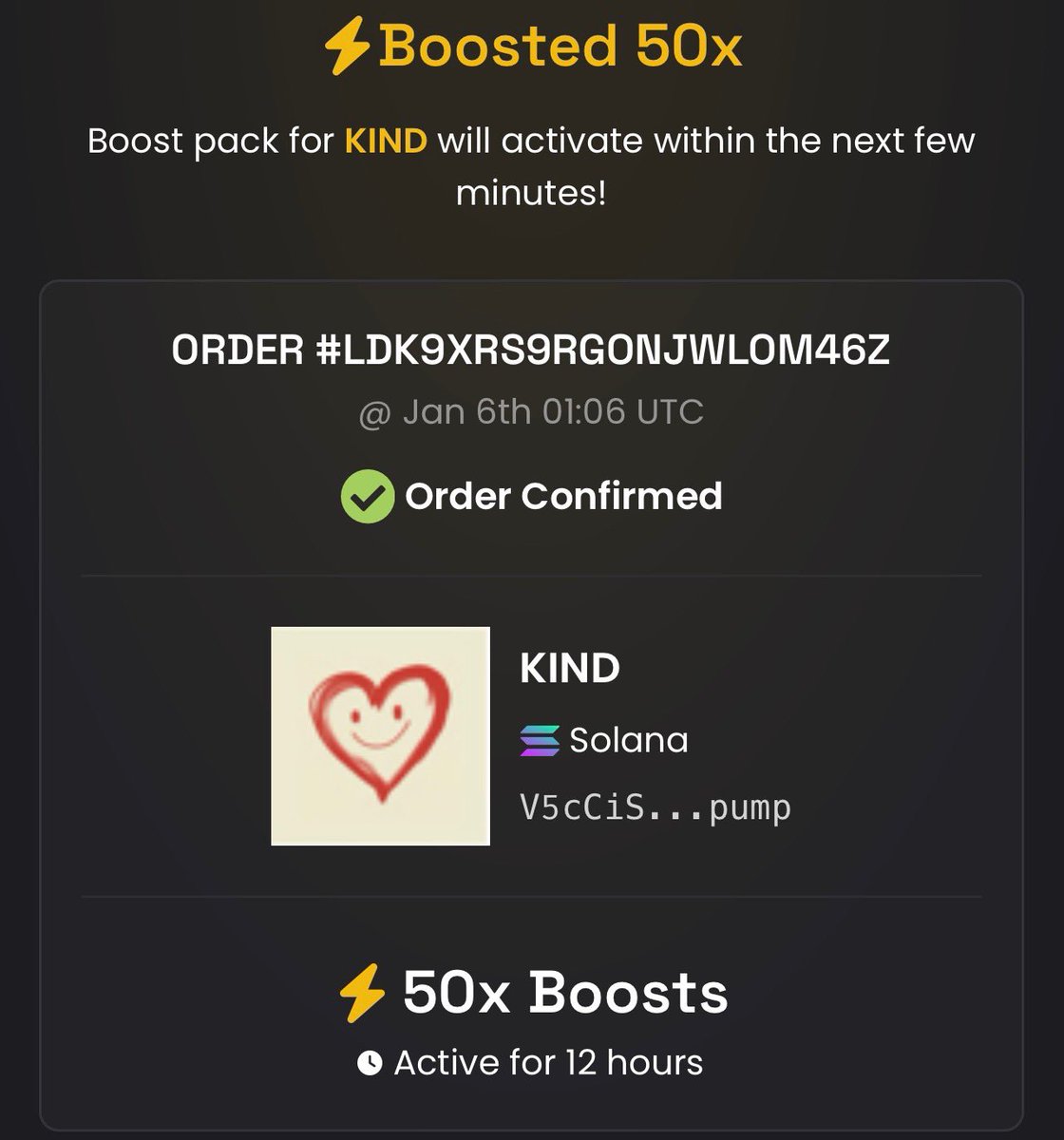 50X Boosts on $KIND