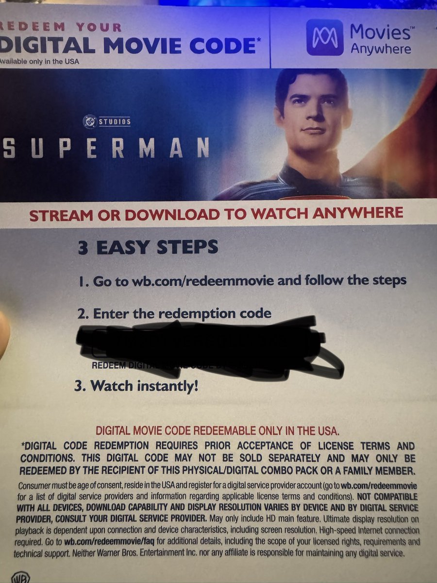 cinemen405's tweet photo. 🎁Digital copy giveaway 🎁
Win a free digital copy of Superman (2025)
All you have to do is like and share this post,tag a movie buddy,
Check all our socials for multiple entries. Nd more giveaways coming all month !
#Giveaway #digitalcopy #superman https://t.co/MijA9CYsFX