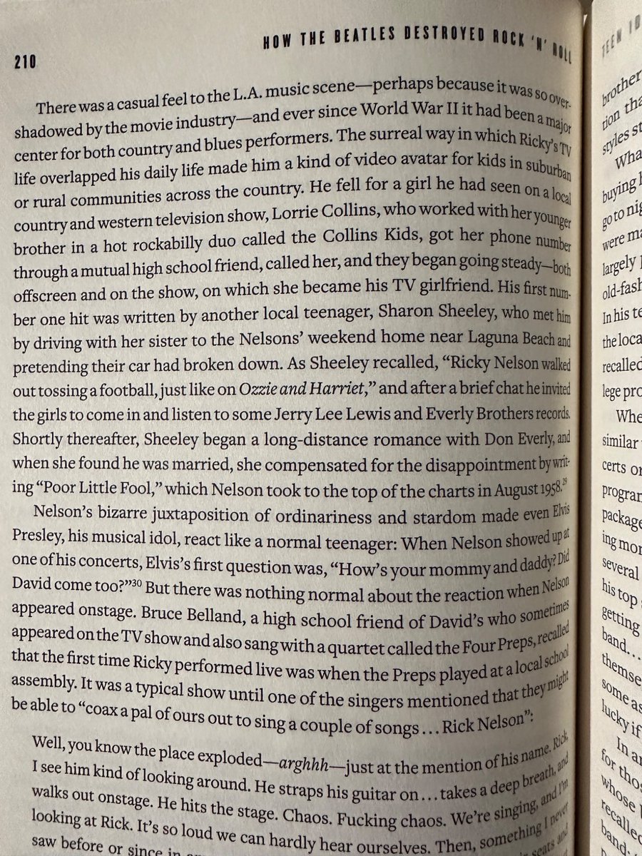 At this point, my account will block, report, and call the police on anybody that talks shit on Ricky Nelson. The Burnette brothers and James Burton have already entered the story. I knew the Sharon Sheeley anecdote …except the come listen to Everly Brothers records bit 😝