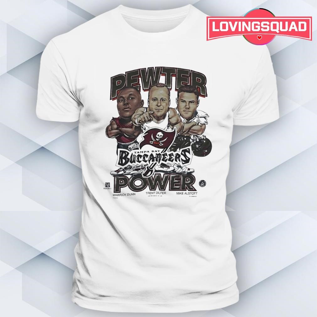 SLovingsquad's tweet image. Pewter power unleashed! "Tampa Bay Buccaneers Warrick Dunn Trent Dilfer Mike Alstott" – Bucs legends owning the field. Epic throwback! Get It Now: lovingsquad.com/product/pewter… #Bucs #TampaBay #NFLThrowback #PewterPower