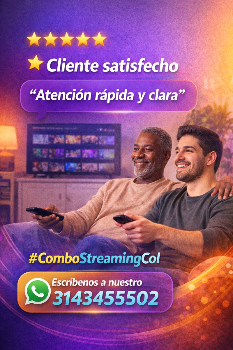 Col_Streaming's tweet photo. Venta de #plataformas #streaming 100% confiables, solo en #Colombia

Más info vía: #WhatsApp https://t.co/gqn2XpeW1V 

#DisneyPlus #ParamountPlus #plataformasdigitales #Series #Peliculas #Futbol #Ventasonline #Marketing #Netflix #Bogotá #Medellín #RealMadrid #FPC https://t.co/FCW4sUWL2F