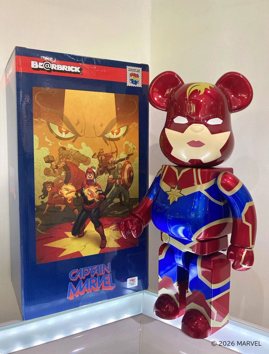 Today's SOLAMACHI】 BE@RBRICK CAPTAIN MARVEL 400％が登場