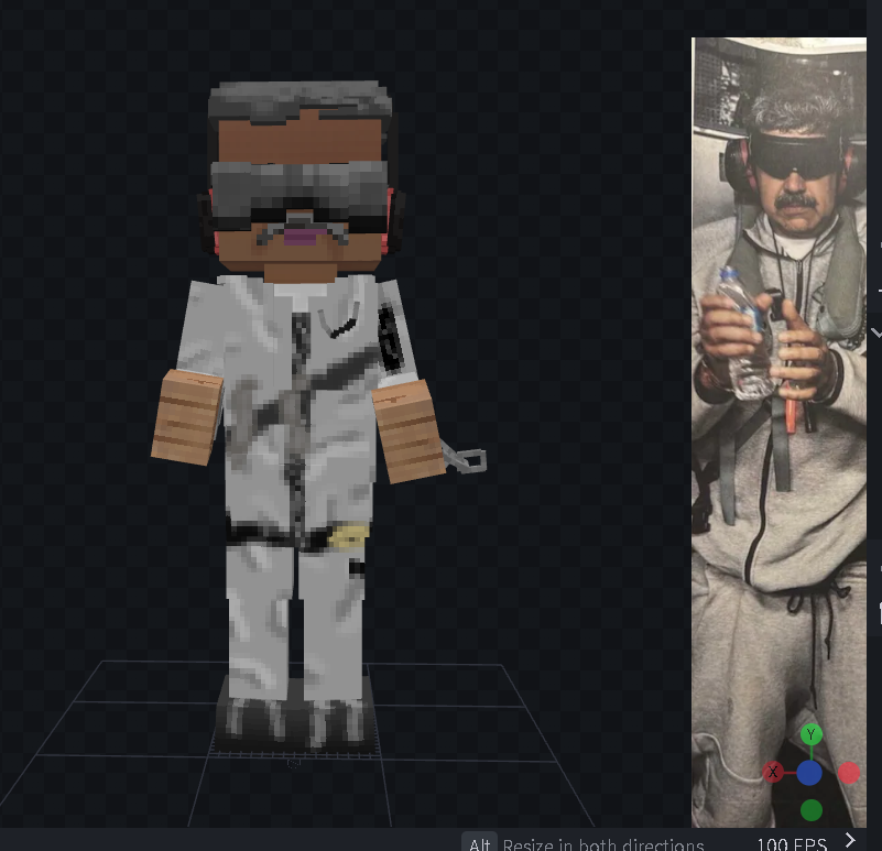 HytaleHispano_'s tweet photo. We recreated Maduro as a skin in Hytale 💀🔥

Would you use this in-game?

Join our Discord and see it in action 👀
👉 https://t.co/eSKzb1ytzK
#blockbench #madurocaptured #maduro #hytale #minecraft #skin https://t.co/im91wT0ExI
