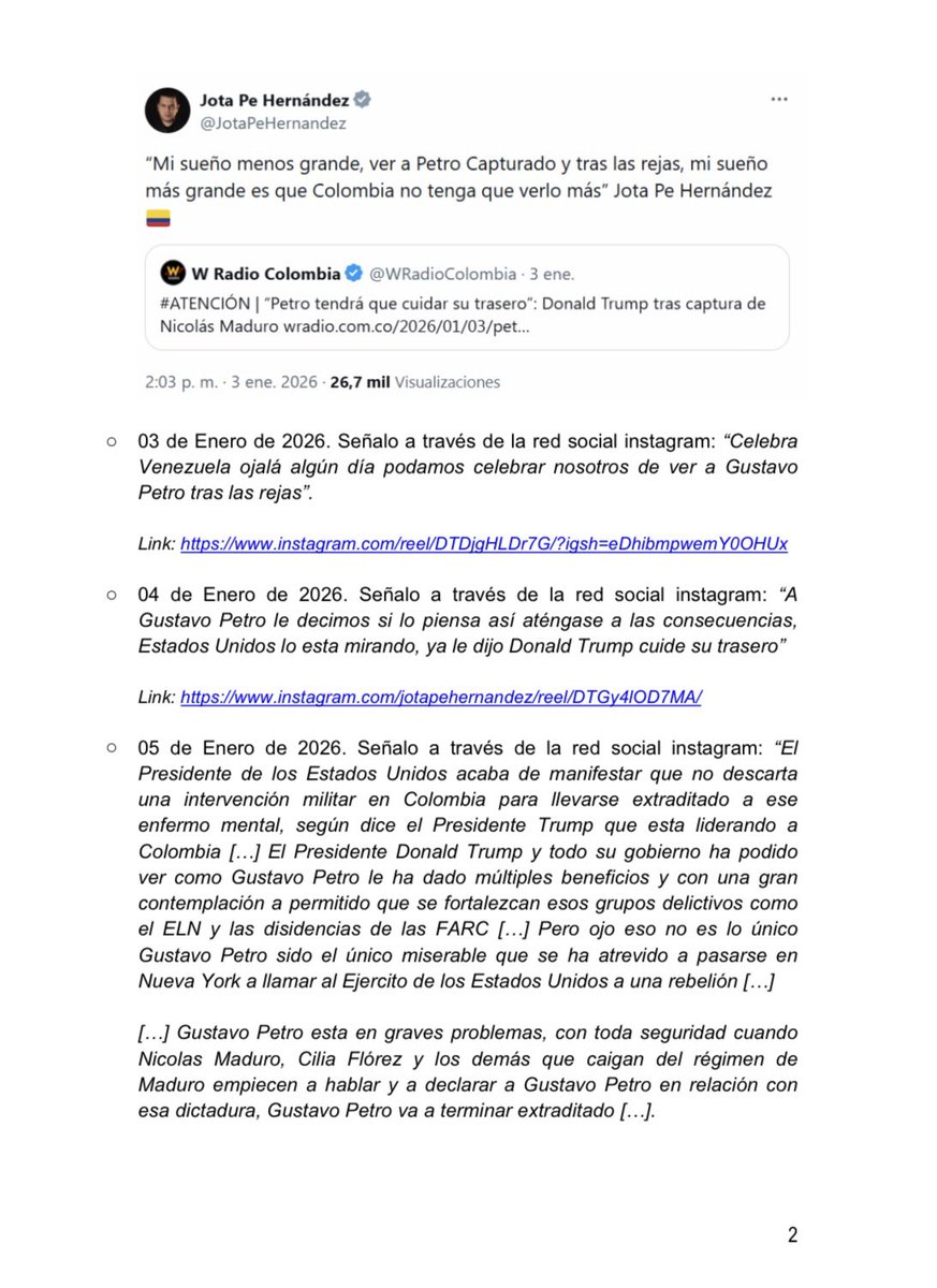 AntonioSanguino's tweet image. Esta es nuestra denuncia penal ante la honorable Corte Suprema de Justicia contra @linamariagarri1, @MiguelPoloP, @JotaPeHernandez por los delitos de menoscabo de la integridad nacional y participación en hostilidades contra la patria.