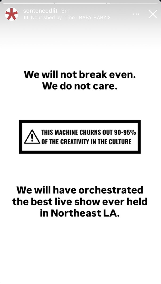 Someone is really close to crashing out on the Sentenced Lit instagram stories. lol.