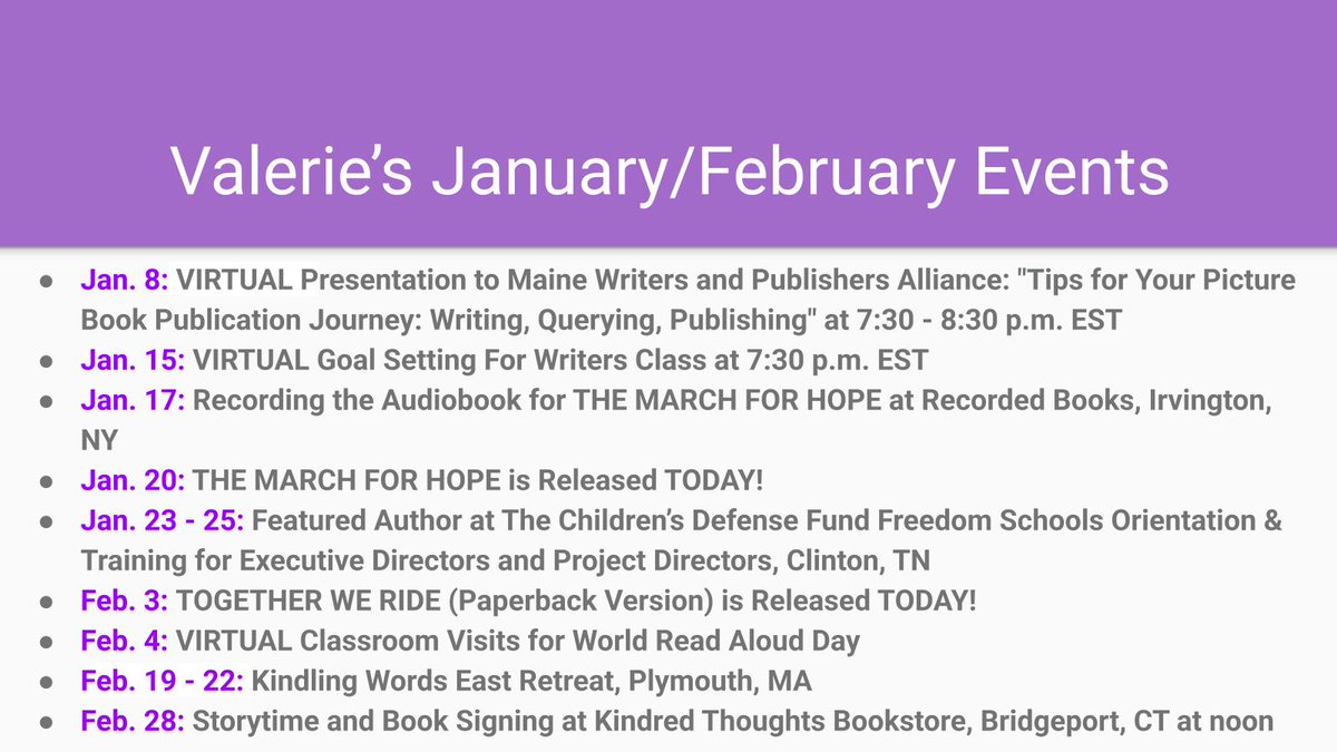 valerie_bolling's tweet photo. I look forward to celebrating 2026 with you.

I hope you'll join me in welcoming #themarchforhope on January 20 (including an audiobook narrated by me!) and the paperback release of #togetherweride on Feb. 3.

https://t.co/5gsQdHMcI4

https://t.co/zwcDETXcpe https://t.co/eEfFgIkN8H