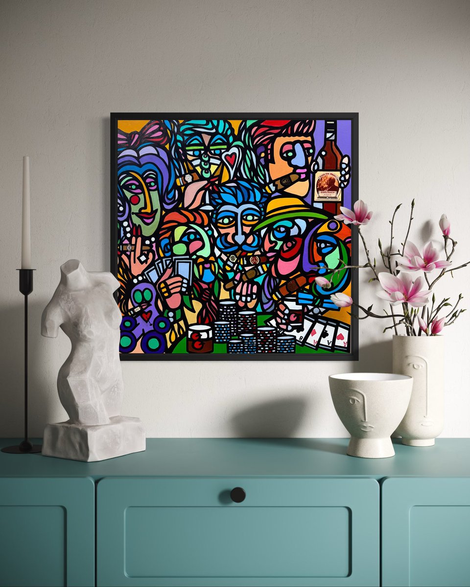 BoisvertLeo's tweet photo. “All In” 30”x30” acrylic on Stretched Canvas. Available for purchase. Message me if interested. https://t.co/pYN7NjWRGQ