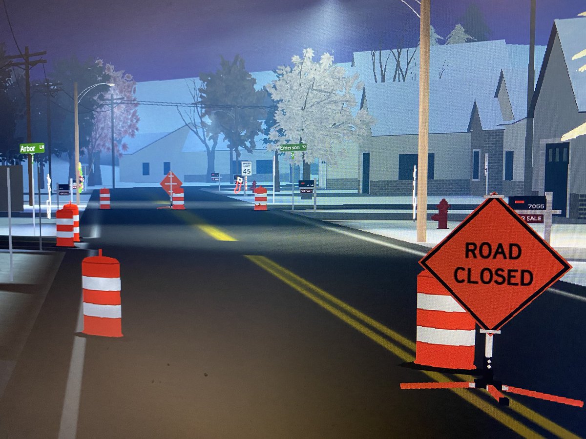 AlexDepartment's tweet image. Due to a sinkhole maintenance the road is closed until tomorrow morning…
