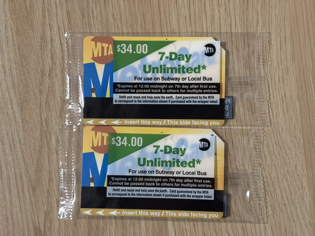 north0fnorth's tweet image. just got two of the last metrocards ever made. i feel like i need to frame these or something