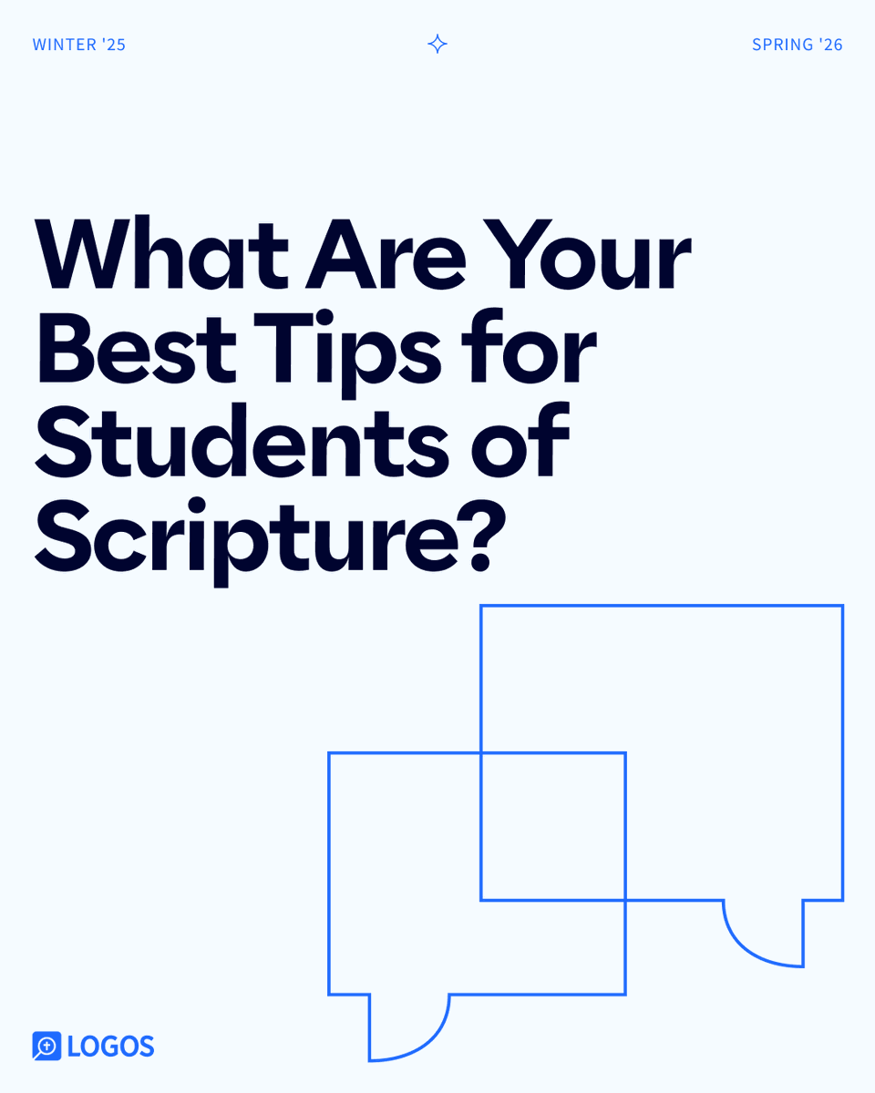 Logos's tweet image. Calling all scholars! We recognize that studying is a time-consuming process, but it also involves some clever techniques. 

Share your most effective college Bible study tips and tricks right here.

Student or faculty? Check out this sale: bit.ly/4p9GjV9