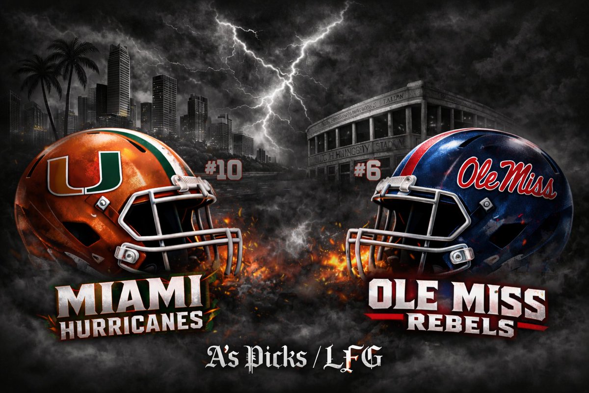 AsPicks1's tweet image. LIKE + RT FOR MIAMI VS. OLE MISS CFB MAX🔨🔨🔨🔨🔨 WINNER🫡

WILL SEND YOU THE PLAY WHEN DONE📲

LEGENDARY 4-0 (100%) RUN🔥
LETS STAY UNDEFEATED IN 2026🤝

LFGGGG