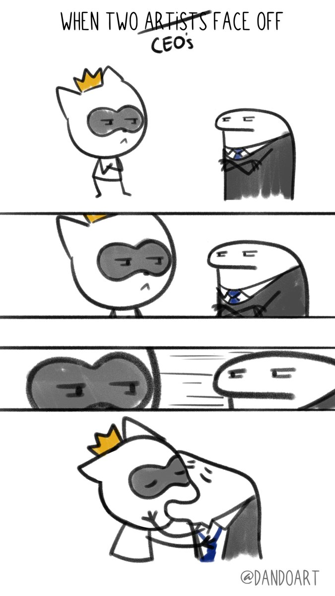 dandoartx's tweet image. When two CEOs face off... @TrayLegacy @FlorkOfCows #mythos #SVA 

also, this is my first BL LOL Never thought it would be between a sock and raccoon who are both CEOs of Vtuber orgs but such is life... i guess?