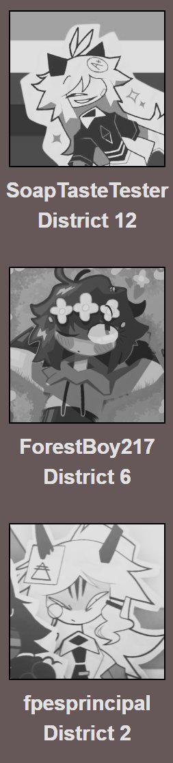 _Alice__FPE_'s tweet image. this post isn't anything in particular. just honoring our fallen :((

@The1nOnlyRabbit
@_Zip__FPE_ 
@AverageOlicefan 
@Sarg3ntGrac3 
@clairr_e 
@SockPuppetLana 
@SoapTasteTester 
@ForestBoy217 
@DISEASEDAPPLE 
@YAN_DANGER_AU 
@no_mandaari 
@Gamer6144644295