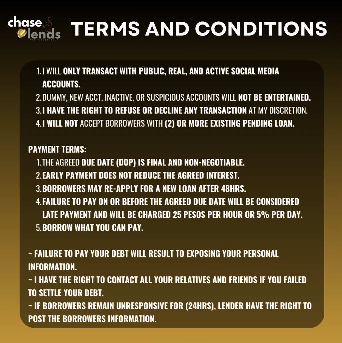 chase lends | ticket helps tweet media