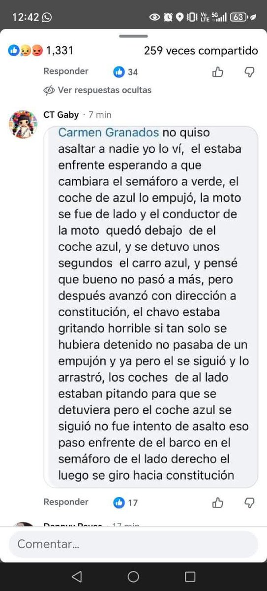 Compas, a compartir esto.
está prófuga de la ley, iba de malas y le importó un comino la vida de una persona, que solo iba por su esposa al trabajo.
Lo arrastró sin piedad, le gritaban que se parara,hizo oídos sordos a los gritos de dolor de la persona, aceleró y huyó.
