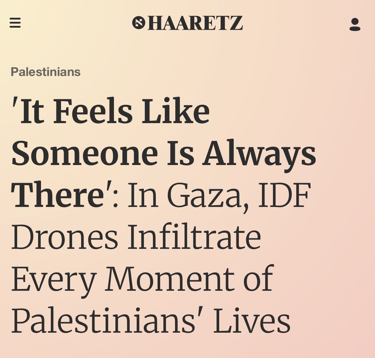 Palestinians live in a dystopian nightmare.