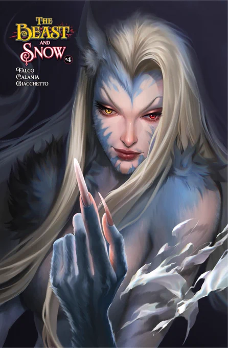 Beast and Snow #4 is 30-page NSFW Queer Werewolf/Vampire Fairytale Romance with a ton of action, s*x, and even a bit of comedy - brought to you by &amp; with art by Dorilys Giacchetto. Get it here! Variant cover by me