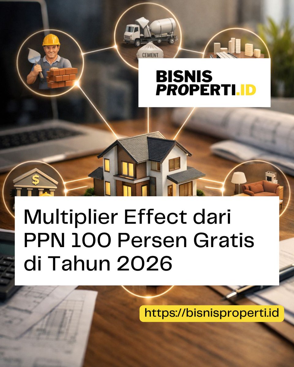 Multiplier Effect dari PPN DTP 2026 bisnisproperti.id/2026/01/06/mul…

#PPNDTP2026 #BisnisProperti #EkonomiIndonesia #PropertiTumbuh #MotivaProperty