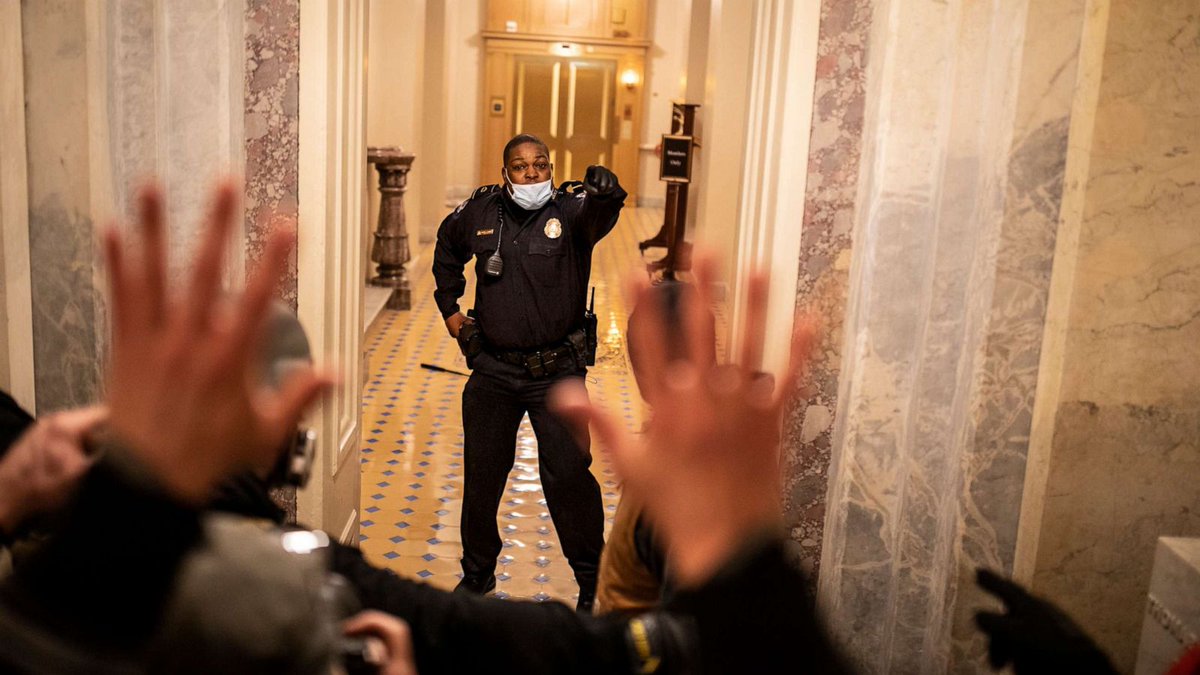 4.) Officer Eugene Goodman: he made himself a target on January 6th to divert Trump's angry mob away from the U.S. Senate Chamber.