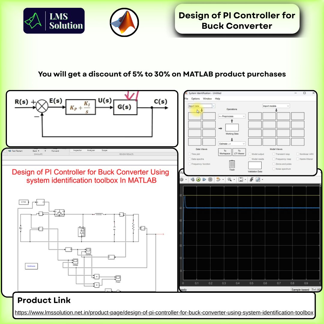 Lms_Solution's tweet photo. Design of PI Controller for Buck Converter

 Product Link:  https://t.co/VxGdtTFp22

 Buck converter small-signal model identification

 PI gain tuning using system identification method

 Improved transient response and steady-state error

#BuckConverter #PIController https://t.co/jocWwYI5fz