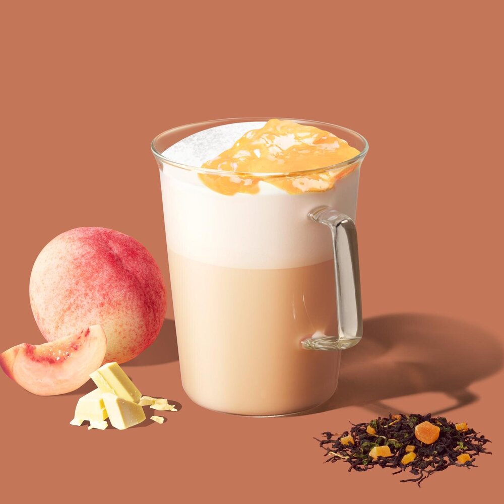 スターバックス ティー ＆ カフェ「ジョイフルメドレー」がホワイトピーチのフラペチーノ＆ティー ラテに - fashion-press.net/news/141910
