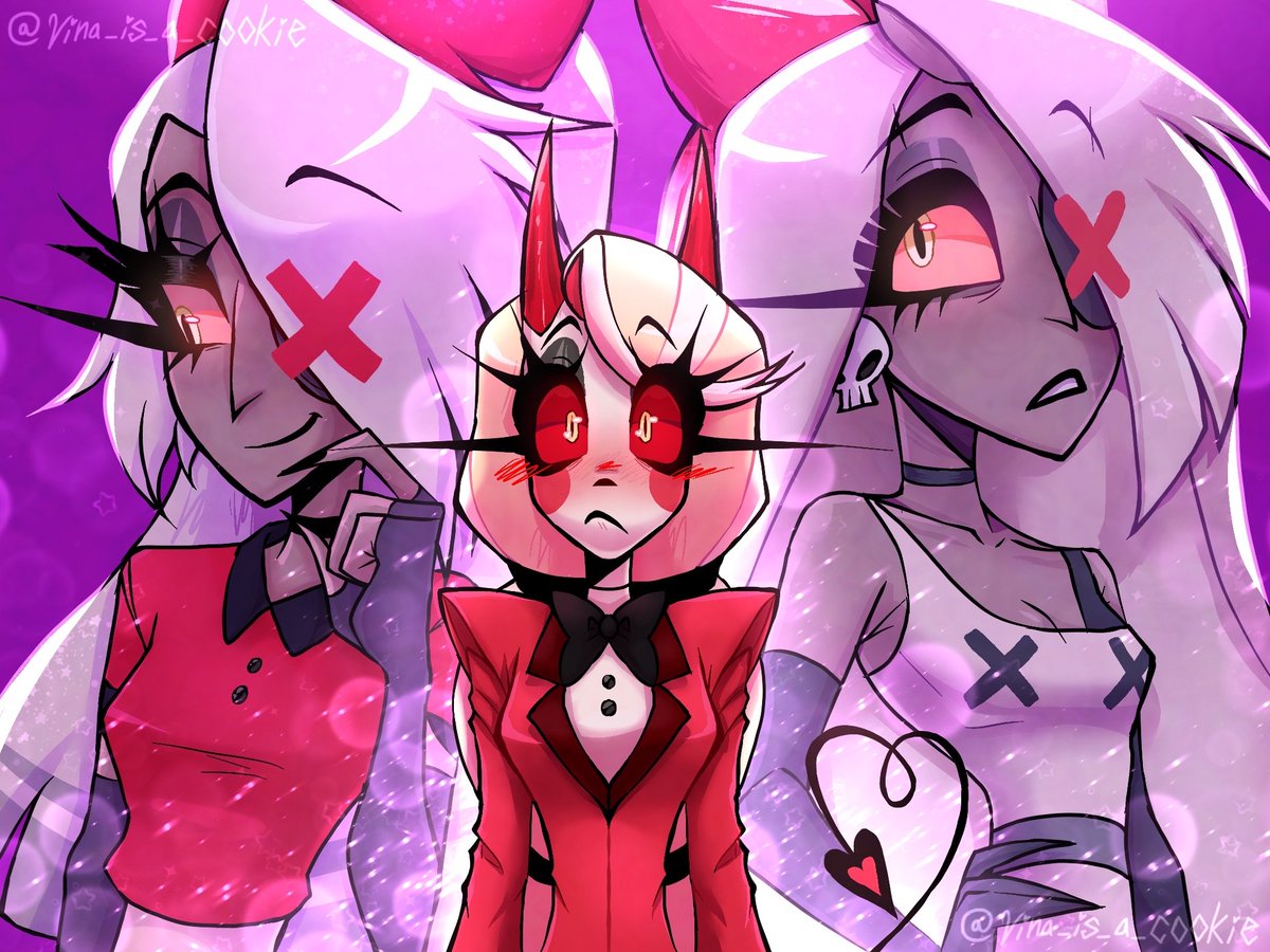 Serenityanimat1's tweet image. Another version 😼‼️
Guys, I love chaggie so much😔🫶
#HazbinHotel #chaggie #chaggi #CharlieMorningstar