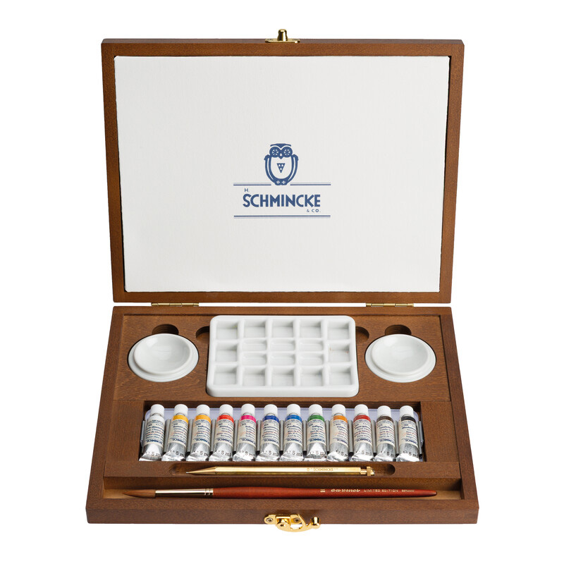 yumegazai's tweet image. 📢シュミンケ限定品のご紹介その1

🌟ご予約は1月9日（金）17:00まで🌟

ラグジュアリーなウッドボックスがかっこいいシュミンケホラダム透明水彩絵の具「レトロセット ウッドボックス 5ml チューブ12色セット」✨…