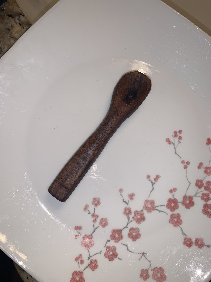 BladeAndByte's tweet image. Spoon I made! First time making a spoon with no tutorial! It’s curing rn with mineral oil! :3 #woodworking #furry