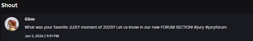JURYRBLX's tweet photo. #BREAKING NEWS: J.U.R.Y Leader G.Soo has posted the FIRST community announcement of 2026! This is the group's first post on the platform since 2024. Could this be hinting at an imminent return for the sixsome? https://t.co/QZp0VCbcxr